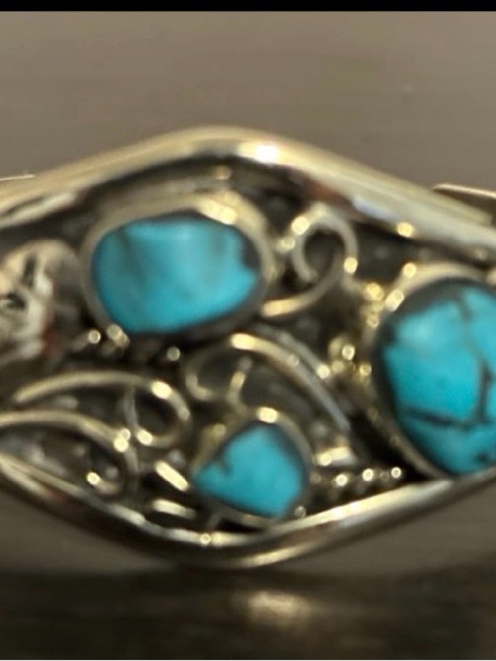 Silver & Turquoise Bracelet Cuff Made in Mexico NEW